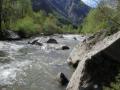 1.2km from Sorte - just downstream Norantola powerstation (view from the shore with powerstation - north-western), 800x600, 106 Kb