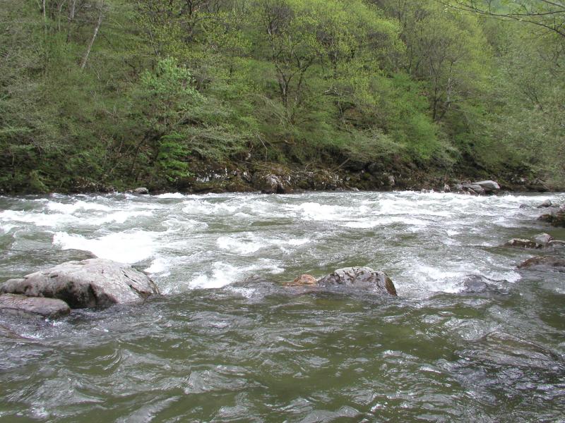 5.2km from Cama - Moesa behind in the camping place (only WW2 shown), 800x600, 108 Kb