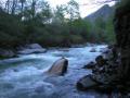 1.2km from Sorte - View of the river just above the last rabbit above Norantola powerstation from the wild camping place, 800x600, 95 Kb
